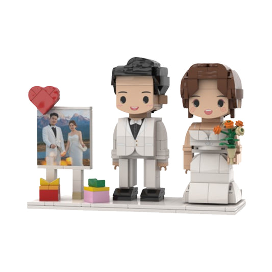Duo Wedding Tinybrick with Picket Fence Polaroid