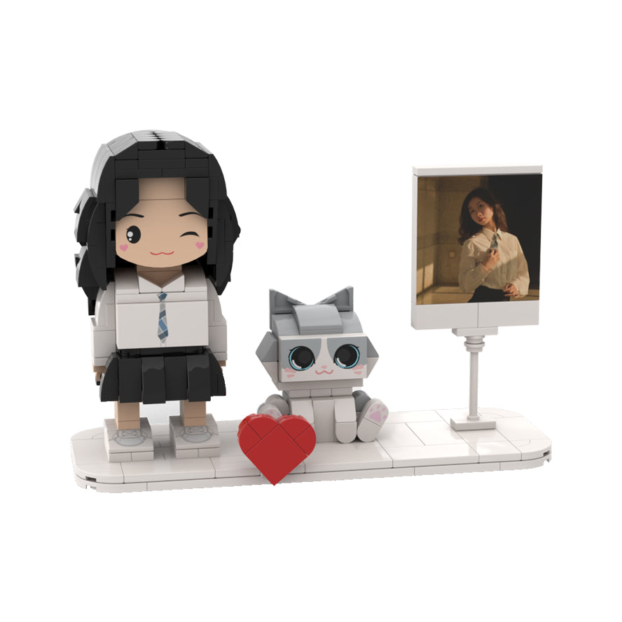 Fur Friend & I Tinybrick with Polaroid