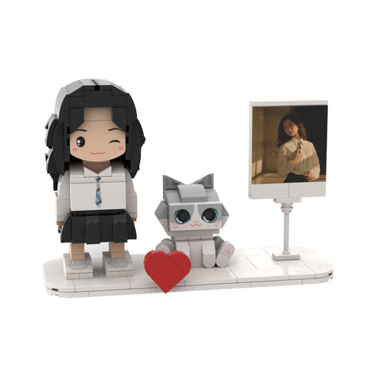 Fur Friend & I Tinybrick with Polaroid