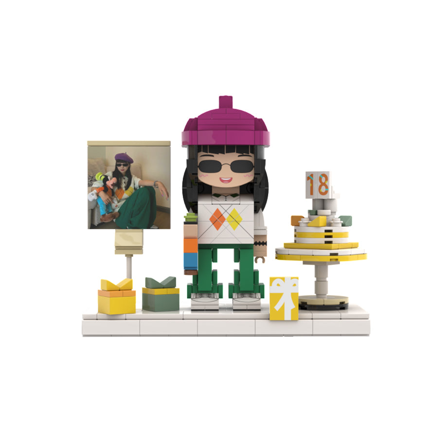 Solo Birthday Tinybrick with Polaroid